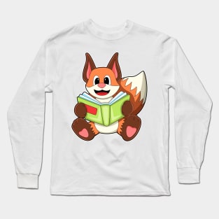 Fox with Book Long Sleeve T-Shirt